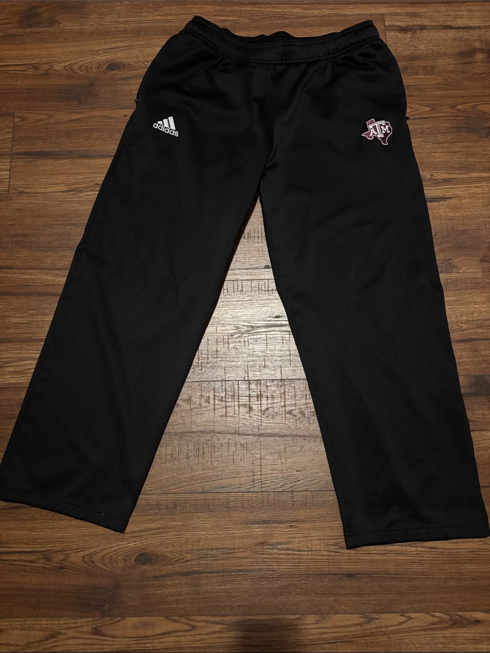 Adidas men’s Texas A&M black sweatpants size large